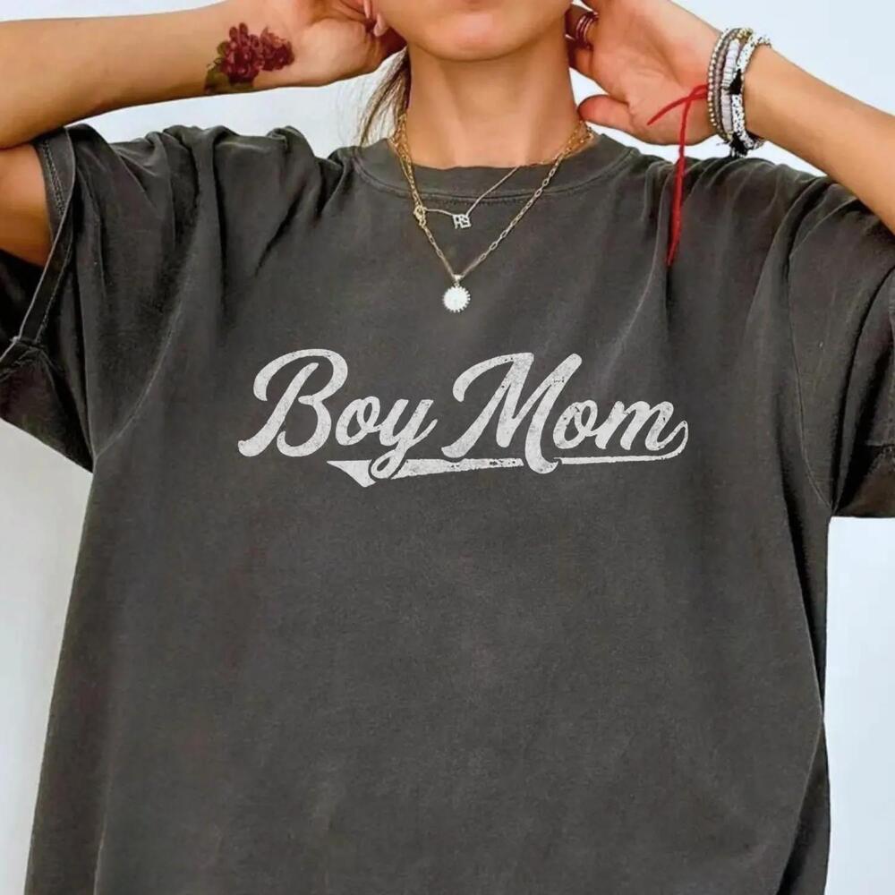 Boy Mom Shirt, Mom Of Boys Tee, Mama Of Boys Graphic Shirt, - Picture 1 of 4